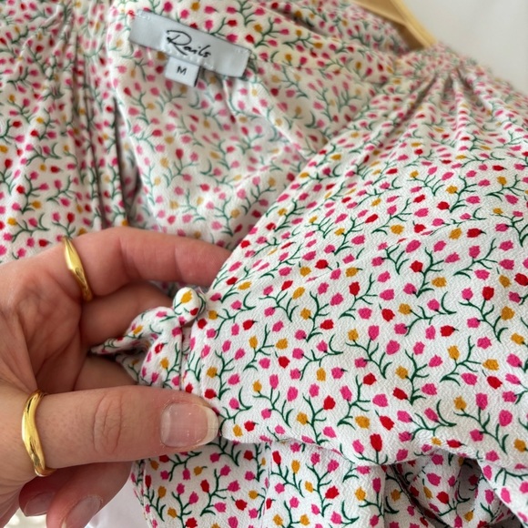 Rails Renata Flower Vines Floral Summer Midi Dress Size Medium - Picture 9 of 11